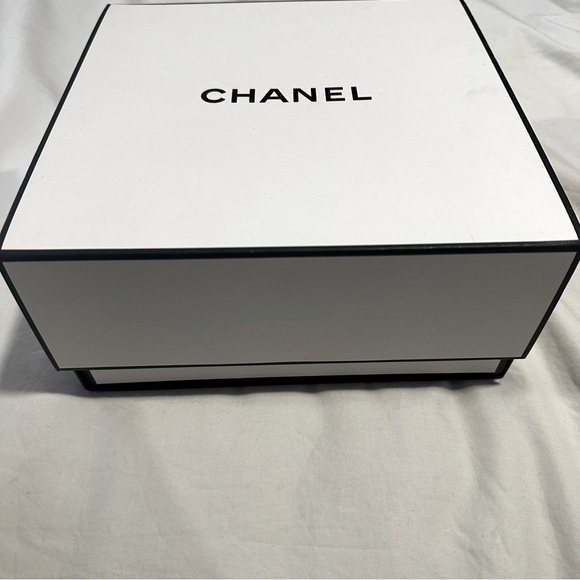 CHANEL Accessories - CHANEL White and Black Box excellent condition Chanel tissue paper and ribbon